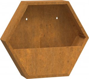 vidaXL vidaXL Doniczki ścienne, 2 szt., szare, stal kortenowska, 46x10x40 cm 5