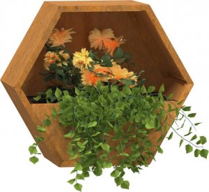 vidaXL Doniczki ścienne, 2 szt., szare, stal kortenowska, 30x10x25 cm 3