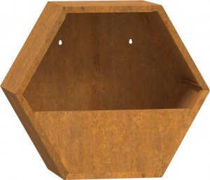 vidaXL Doniczki ścienne, 2 szt., szare, stal kortenowska, 30x10x25 cm 5