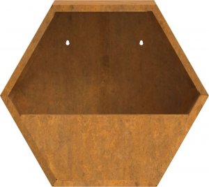 vidaXL Doniczki ścienne, 2 szt., szare, stal kortenowska, 30x10x25 cm 6