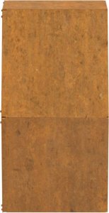 vidaXL Doniczki ścienne, 2 szt., szare, stal kortenowska, 30x10x25 cm 7