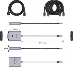 HUB USB Unitek D1078A 2x USB-C  + 3.2 Gen1 (D1078A) 4