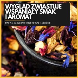 Świeżopalona Herbatka jabłkowo-migdałowe marzenie waga 100g 3