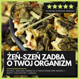 Świeżopalona Herbatka z żeń-szeniem waga 100g 3