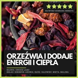 Świeżopalona Herbata owoce lasu waga 100g 2