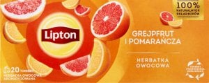 Lipton Lipton Herbatka owocowa grejpfrut i pomarańcza 34 g (20 torebek) 1