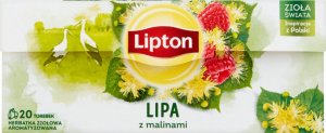 Lipton Lipton Herbatka ziołowa aromatyzowana lipa z malinami 18 g (20 torebek) 1