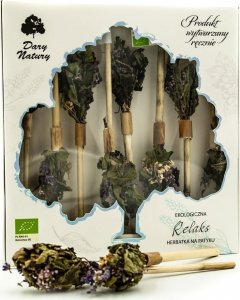 DARY NATURY - herbatki BIO HERBATKA NA PATYKU RELAKS BIO (8 x 2,3 g) 18,4 g - DARY NATURY 1