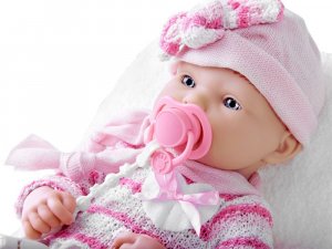 Jokomisiada Lalka bobas Dziewczynka smoczek w zestawie ZA4353 2