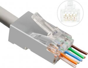 Lanview RJ45 STP plug Cat6A/Cat7 for 1