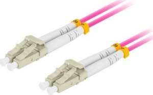 Lanberg PATCHCORD ŚWIATŁOWODOWY MM LC/UPC-LC/UPC DUPLEX 3.0MM OM4 50/125 LSZH 20M FIOLETOWY LANBERG 1