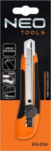 Neo Nóż z ostrzem łamanym (Snap-off blade knife 18mm, metal slideway) 9