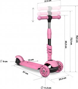 Hulajnoga Ricokids Todi Różowy (765400) 17