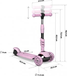 Hulajnoga Ricokids Cubi Różowy (765501) 9