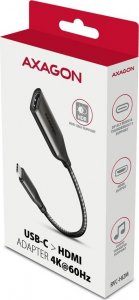 Kabel Axagon RVC-HI2M Adapter USB-C -> HDMI 2.0 4K/60Hz Aluminum, 25cm kabel 2
