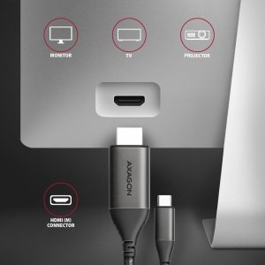 Kabel USB Axagon USB-C - HDMI 1.8 m Czarny (RVC-HI2MC) 4