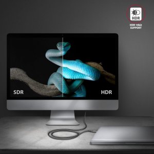 Kabel USB Axagon USB-C - HDMI 1.8 m Czarny (RVC-HI2MC) 6