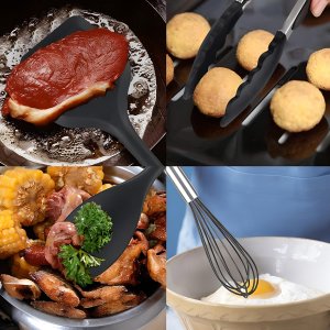 Retoo PRZYBORY KUCHENNE SILIKONOWE ZESTAW TEFLONU 10 SZT 11