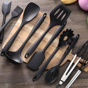 Retoo PRZYBORY KUCHENNE SILIKONOWE ZESTAW TEFLONU 10 SZT 4