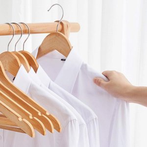 Retoo DREWNIANE WIESZAKI UBRANIA DREWNIANY WIESZAK 10 SZT 11