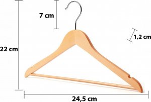 Retoo DREWNIANE WIESZAKI UBRANIA DREWNIANY WIESZAK 10 SZT 16