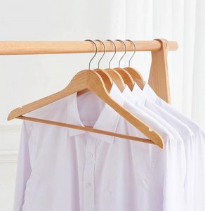 Retoo DREWNIANE WIESZAKI UBRANIA DREWNIANY WIESZAK 10 SZT 4