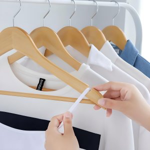 Retoo DREWNIANE WIESZAKI UBRANIA DREWNIANY WIESZAK 10 SZT 6