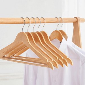 Retoo DREWNIANE WIESZAKI UBRANIA DREWNIANY WIESZAK 10 SZT 10