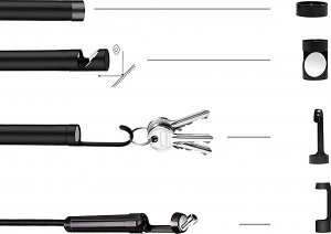 Retoo KAMERA INSPEKCYJNA ENDOSKOP 3M 4,3" 8MM FULL HD 14