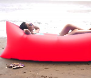 Retoo LAZY BAG AIR SOFA ŁÓŻKO LEŻAK MATERAC NA POWIETRZE CZERWONY 8