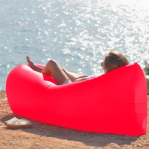 Retoo LAZY BAG AIR SOFA ŁÓŻKO LEŻAK MATERAC NA POWIETRZE CZERWONY 9