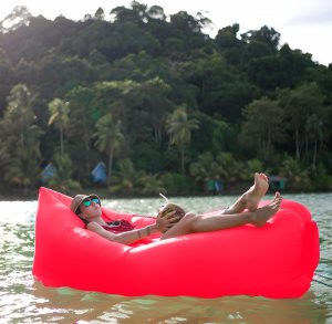 Retoo LAZY BAG AIR SOFA ŁÓŻKO LEŻAK MATERAC NA POWIETRZE CZERWONY 10