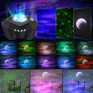 Retoo PROJEKTOR GWIAZD STAR LAMPKA NOCNA LED USB + PILOT 13