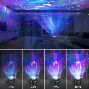 Retoo PROJEKTOR GWIAZD STAR LAMPKA NOCNA LED USB + PILOT 14