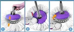 Retoo 10 x WKŁAD NAKŁADKA KOŃCÓWKA DO MOPA OBROTOWEGO 14