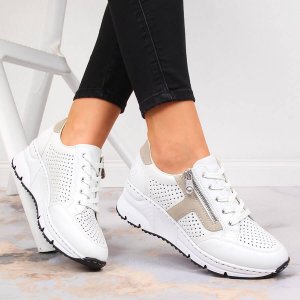 Rieker Rieker Sneakers N6304-80 białe 37 1