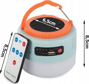 Latarka Verk LAMPKA SOLARNA TURYSTYCZNA NA BIWAK USB LED PILOT 14