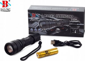 Latarka Verk LATARKA TAKTYCZNA BAILONG USB LED CREE XM-L T6 13