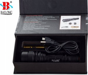 Latarka Verk LATARKA TAKTYCZNA BAILONG USB LED CREE XM-L T6 14
