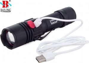 Latarka Verk LATARKA TAKTYCZNA BAILONG CREE LED XM-L T6 USB 8