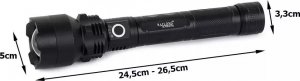 Latarka Verk LATARKA TAKTYCZNA BAILONG MOCNA LED XHP50 ZOOM USB 9