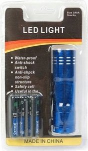 Latarka Verk MINI LATARKA 9 LED LATARKI 15-9 DIODOWA BRELOK 8