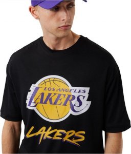 New Era New Era NBA Los Angeles Lakers Script Mesh Tee 60284737 Czarne L 2