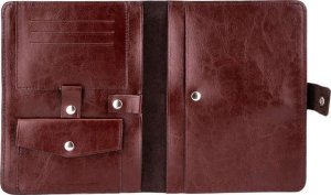 Solier Accessories Skórzany organizer na dokumenty Solier SA21 bordowy 3