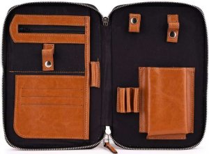 Solier Accessories Skórzany organizer Solier SA38 camel 3