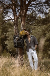 Torba CRUDE Solier x Ekskluzywny Menel Skórzany zwijany duży plecak Dubelt jasny brąz 4