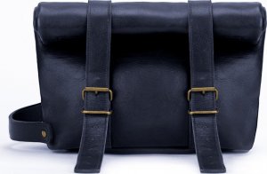 Torba CRUDE Solier x Ekskluzywny Menel Skórzana kosmetyczka Śnieguła granatowa 2