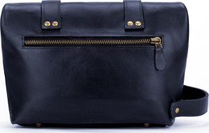 Torba CRUDE Solier x Ekskluzywny Menel Skórzana kosmetyczka Śnieguła granatowa 3
