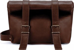 Torba CRUDE Solier x Ekskluzywny Menel Skórzana kosmetyczka Śnieguła ciemny brąz 2