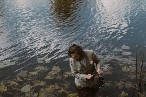 Torba CRUDE Solier x Ekskluzywny Menel Skórzana kosmetyczka Śnieguła ciemny brąz 4